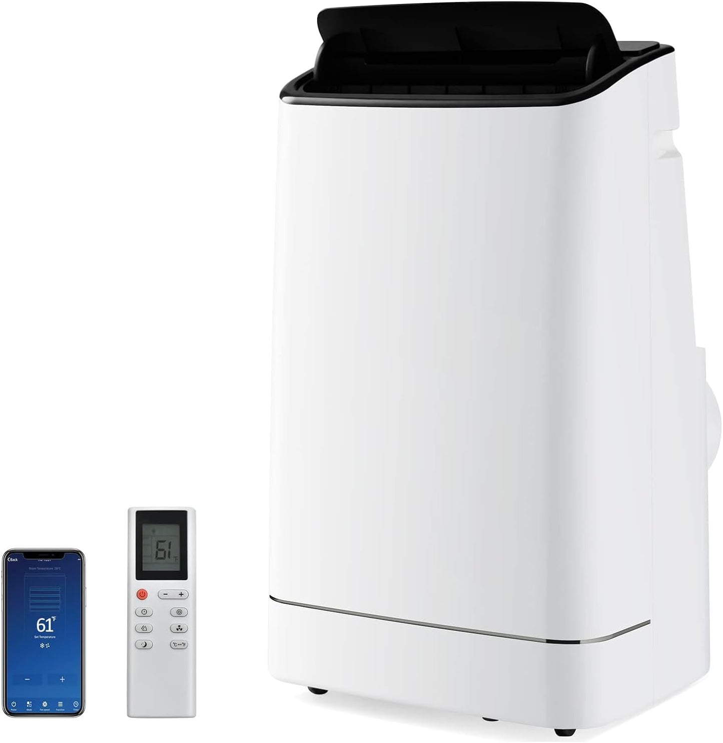 Giantex Smart Portable Air Conditioner & Heater Combo, 15000 BTUs Stand up AC Unit w/Heat, Dehumidifier, Fan