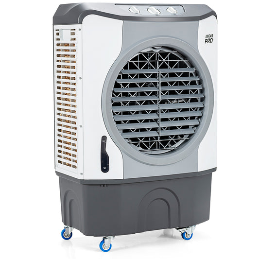 Giantex 4-in-1 Evaporative Air Cooler, 3450 CFM Portable Swamp Cooler w/ 100¡ã Oscillation, 3 Speeds & Lockable Scroll Castors for Indoor Outdoor Household Commercial Use