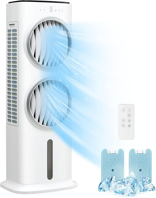 GiantexEvaporative Air Cooler, Portable Cooling Fan w/ Humidifier, 3 Modes, Home Office Evaporative Cooler
