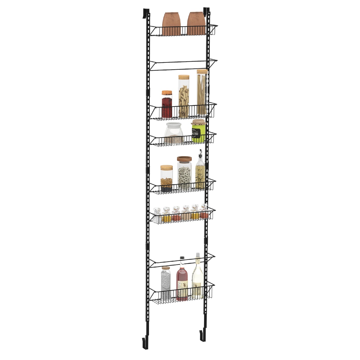 Giantex  6-Tier Over the Door Pantry Organizer, Heavy-duty Storage Organizer w/Baskets, Hanging or Wall Mount