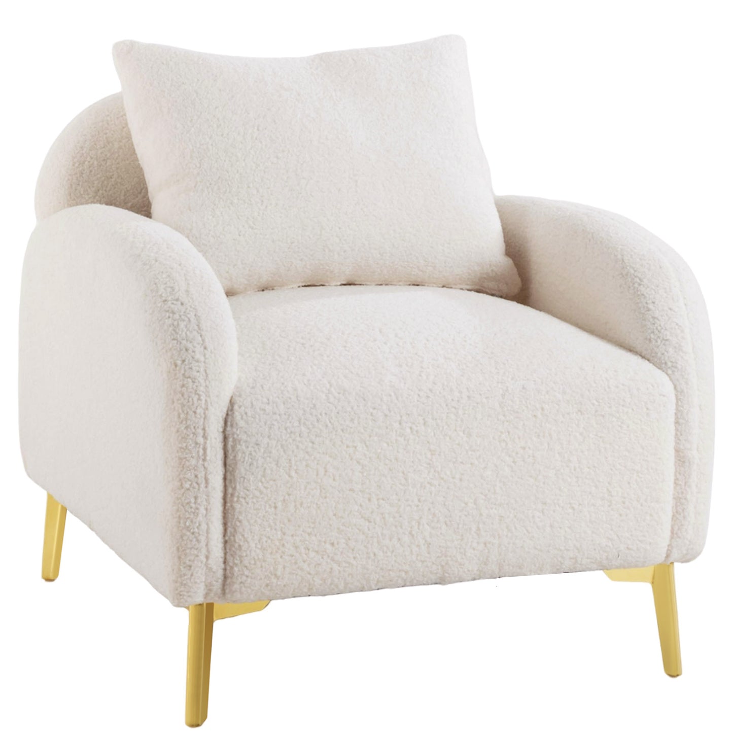 Giantex Leisure Sofa Armchair, Upholstered Accent Chair, Single Couch Reading Chair w/Pillow for Living Room, Bedroom, Study