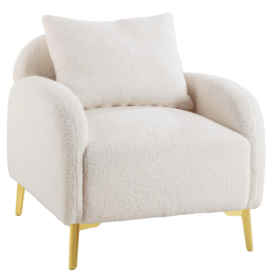 Giantex Leisure Sofa Armchair, Upholstered Accent Chair, Single Couch Reading Chair w/Pillow for Living Room, Bedroom, Study