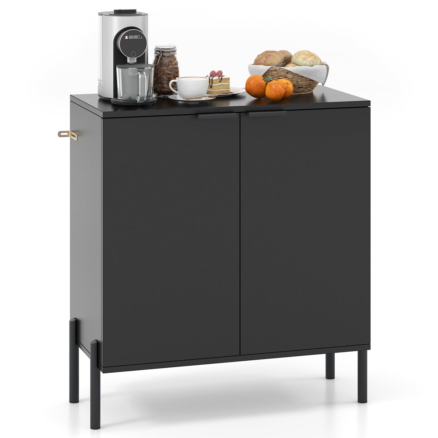 Giantex Buffet Cabinet w/Storage, Kitchen Sideboard, Small Accent Cabinet, Black