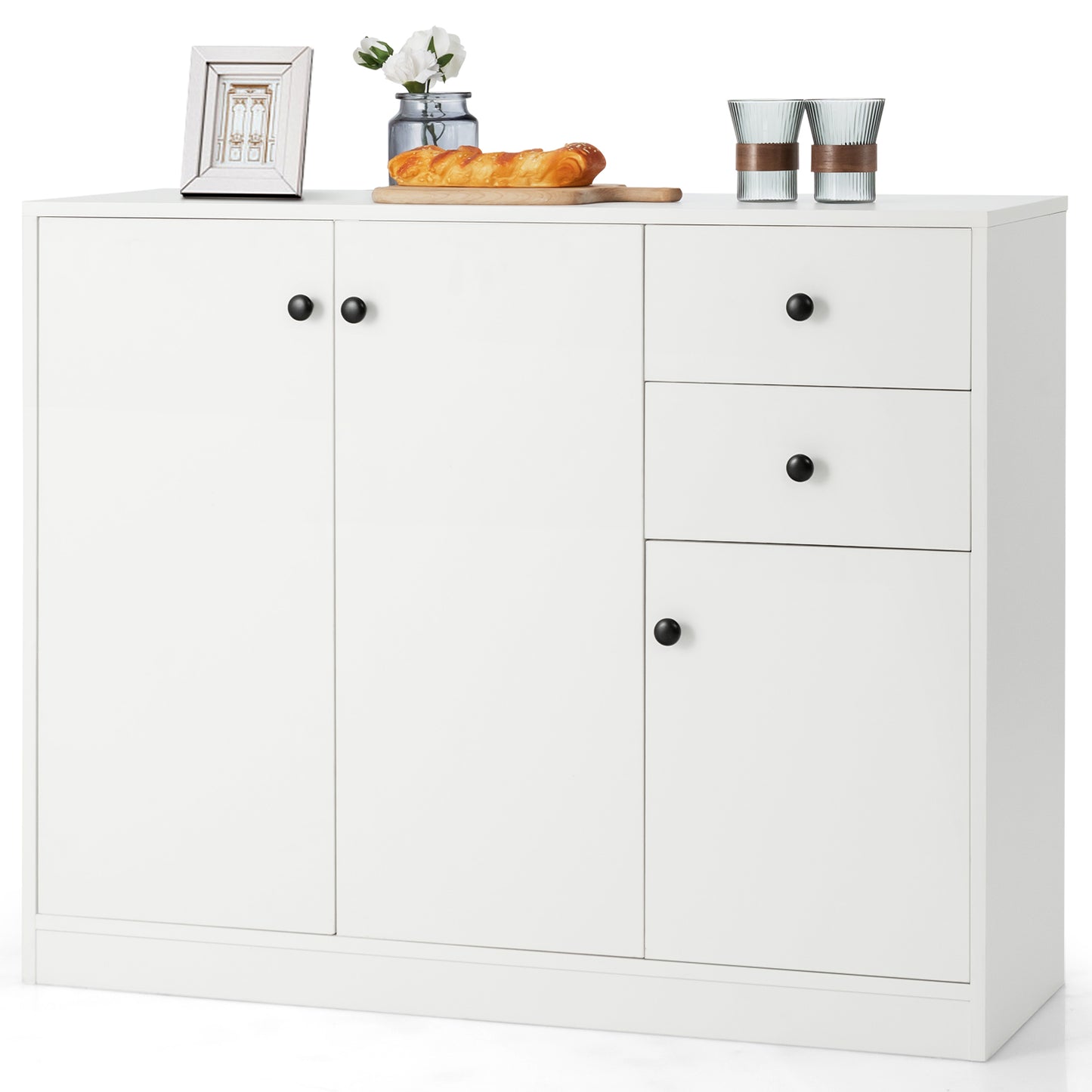Giantex Buffet Cabinet, Kitchen Sideboard w/Adjustable Shelves, Pantry Cupboard, Console Table