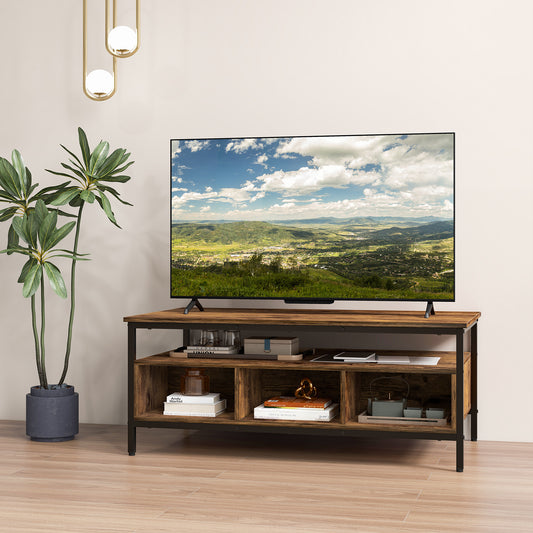 Giantex Industrial 3-Tier Coffee Table, Rectangular Center Table£¬ Wooden Accent Cocktail Table w/6 Compartments