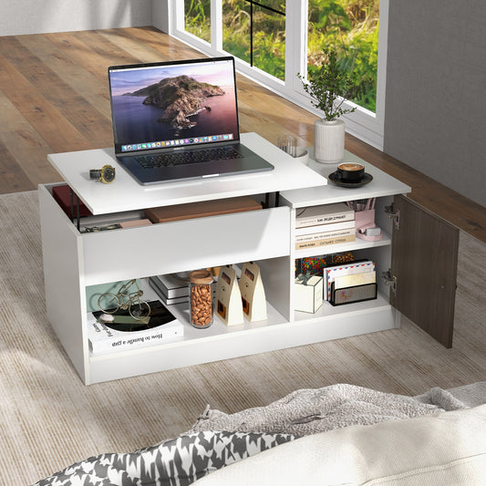 Giantex Lift Top Coffee Table, Center Table w/Hidden Storage Compartment, Modern Cocktail Tea Table for Home Office