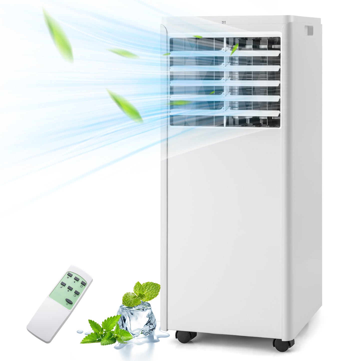Giantex 5000 BTU (8000 BTU ASHRAE) Portable Air Conditioner, Standing Air Cooler w/Fan & Dehumidifier, Cools Rooms up to 250 Sq.Ft