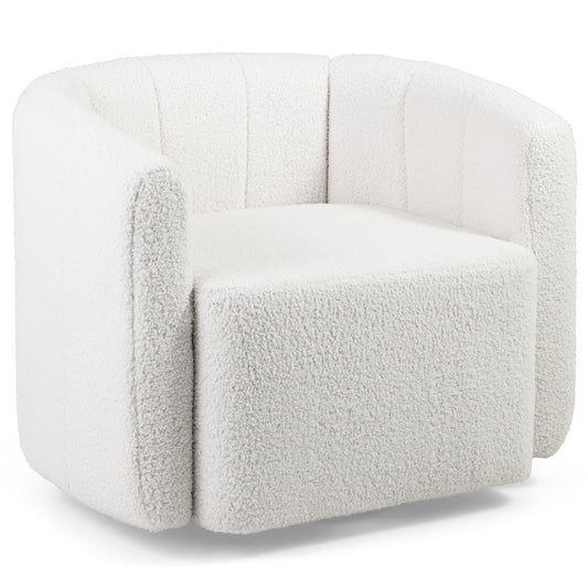 Giantex 360¡ã Swivel Accent Chair, Round Arm Chair for Reading, Office, Home