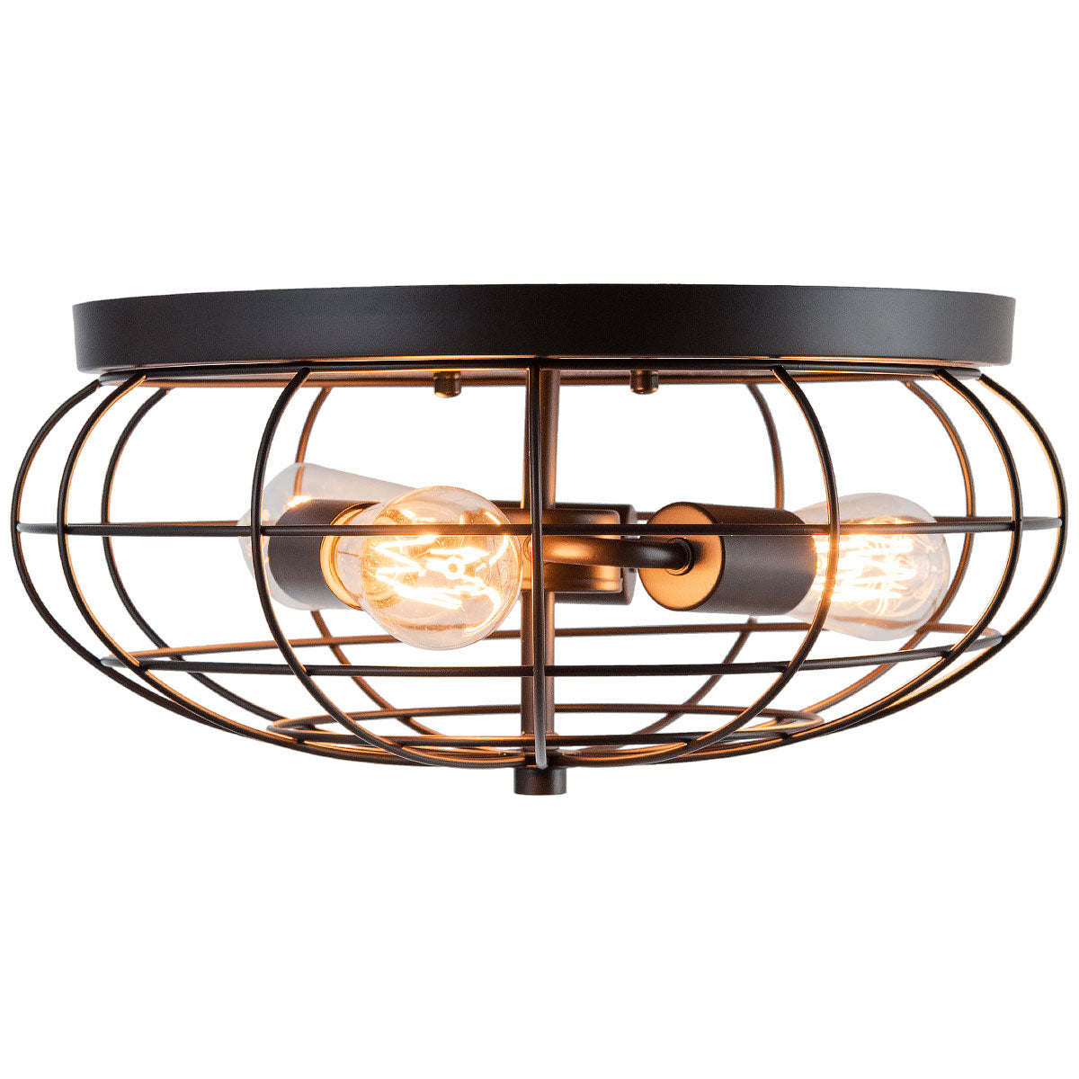 Giantex Semi Flush Mount Ceiling Light, Rustic Ceiling Light Fixture, Vintage Ceiling Lighting Lamp
