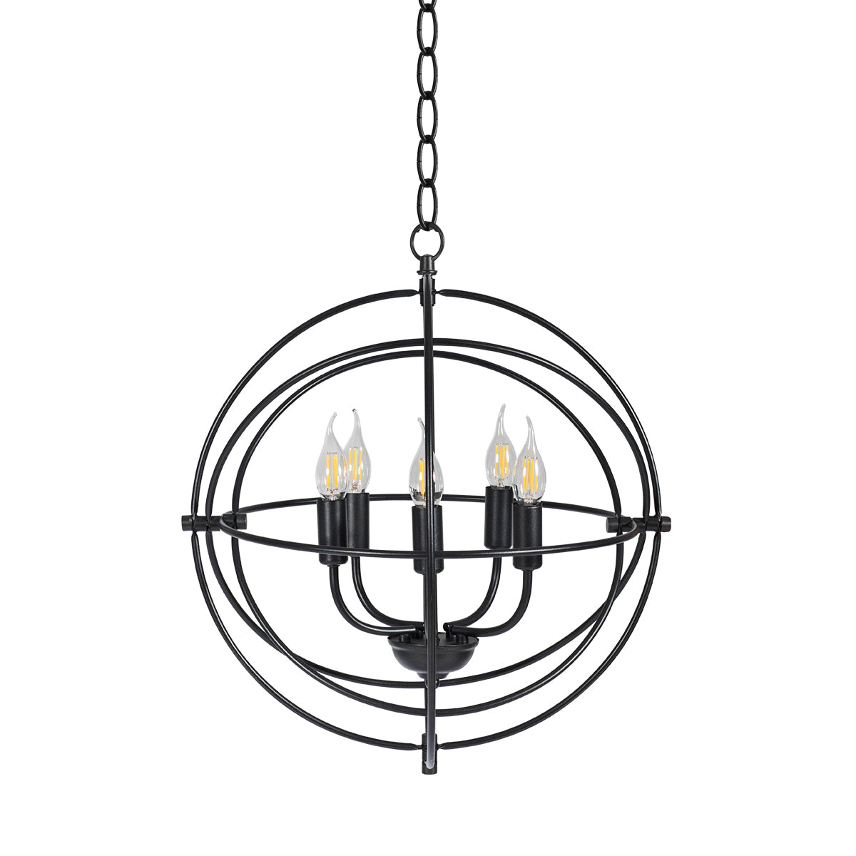 Giantex Rustic 5 Light Pendant Light, Ceiling Hanging Light Fixture