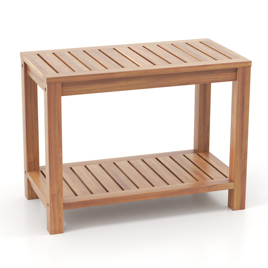 Giantex 24" Shower Bench Seat, Shower Stool for Inside, Bath Shower Foot Stool