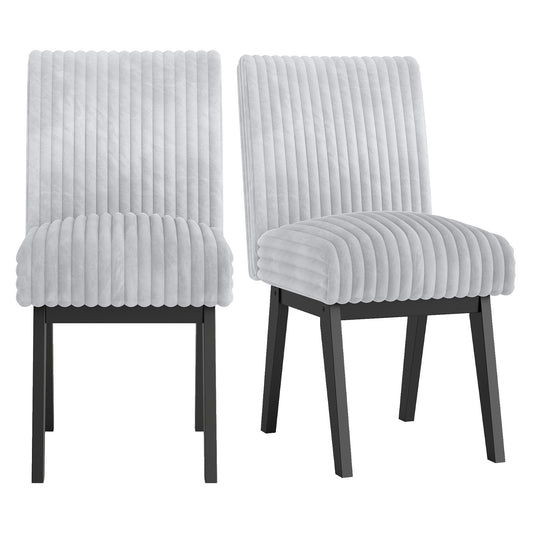 Giantex Dining Chairs Set of 2, Upholstered Armless Kitchen Side Chair, Accent Chairs