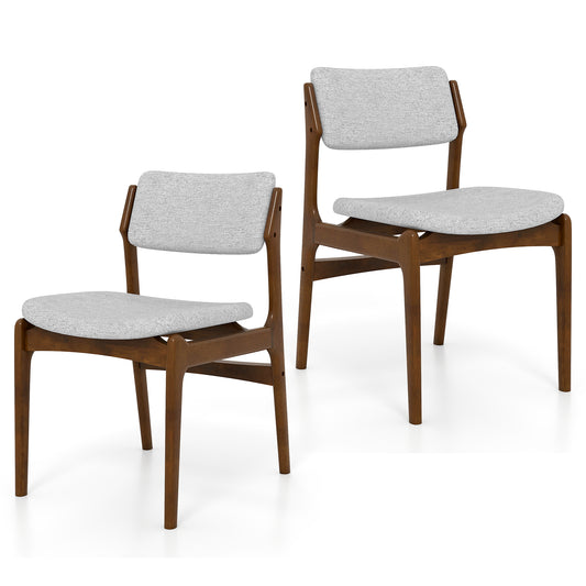 Giantex Modern Upholstered Dining Chairs Set of 2, Padded Kitchen Chairs w/Cozy Seat, Farmhouse Accent Chairs