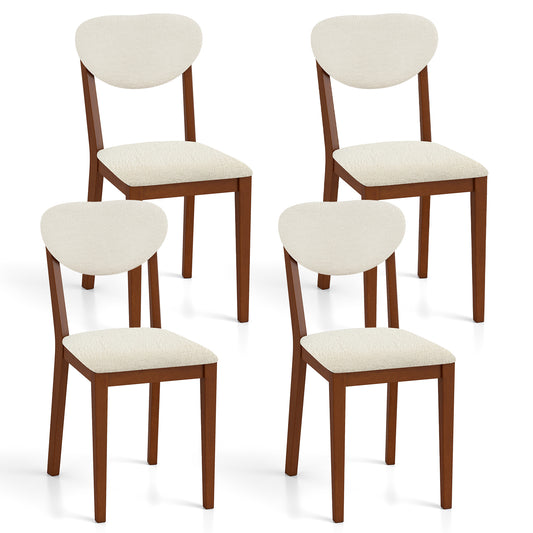 Giantex Sherpa Dining Chairs Set of 4, Accent Side Chairs, Armless Dining Chairs for Home