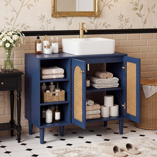 Giantex Under Sink Cabinet, Boho Sink Base Cabinet, Suits Wall-mounted