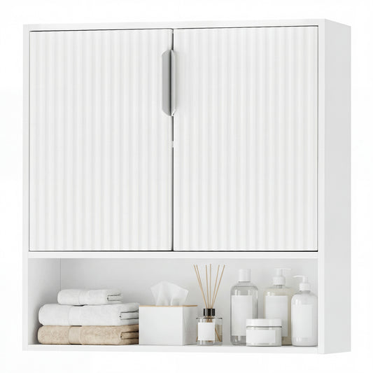 Giantex Bathroom Wall Cabinet, Over-the-Toilet Medicine Cabinet, Wooden Storage Organizer