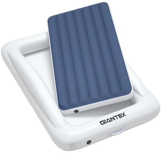 Inflatable Toddler Bed for Kids, Portable Child Travel Bed With Storage Bag & Bed Rail, Fast Electric Air Pump & Repair Kit Children's Toddler Bed, Kid's Camping Or Floor Bed