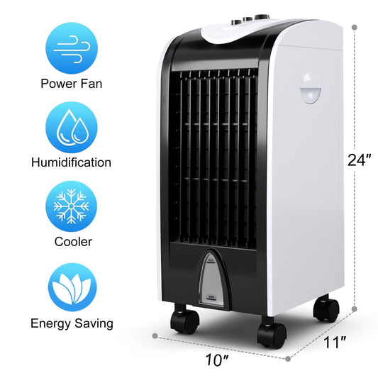 Giantex Evaporative Air Cooler, Portable Cooling Fan w/Humidifier for Home Office Dorms