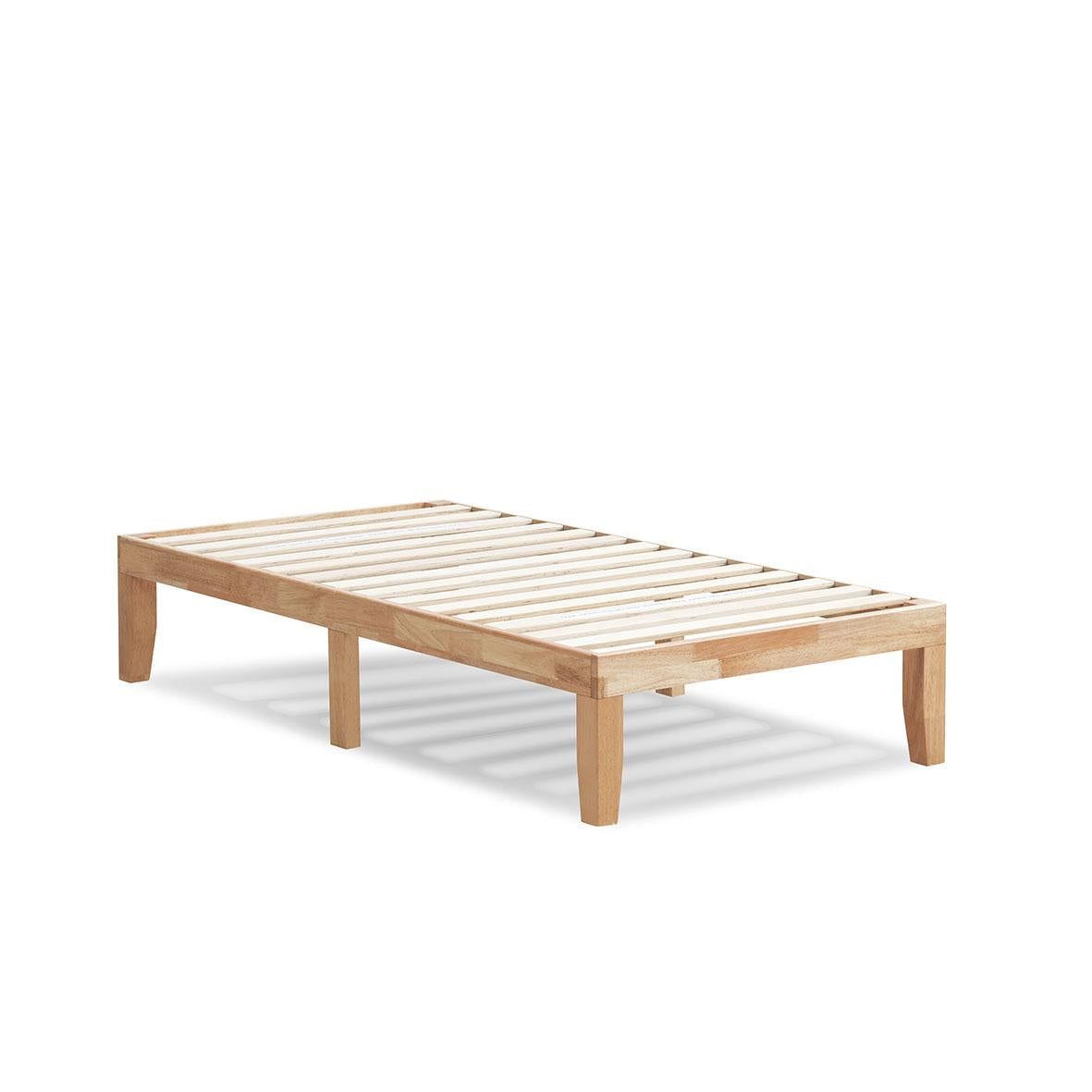Giantex Solid Wood Platform Bed Frame, Mattress Foundation w/Wooden Slats Support, Rubber Wood Bed Base, No Box Spring Needed, Easy Assembly