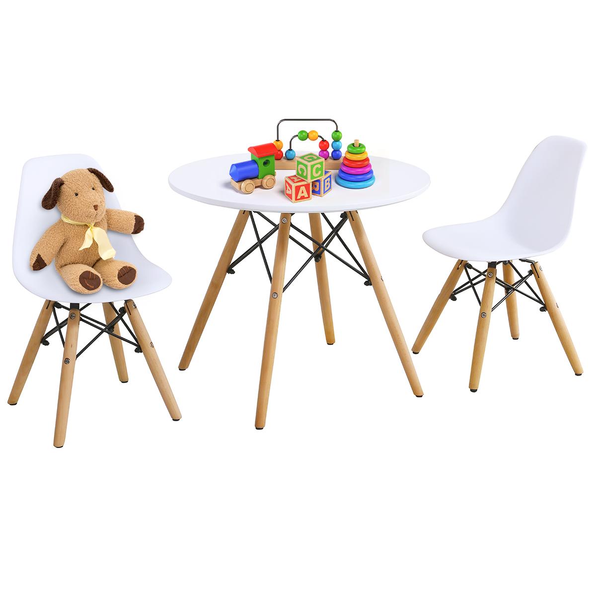 Giantex Kids Mid-Century Dining  Table & Chair Set, Kiddie-Sized Furniture Table Set for Toddler Children