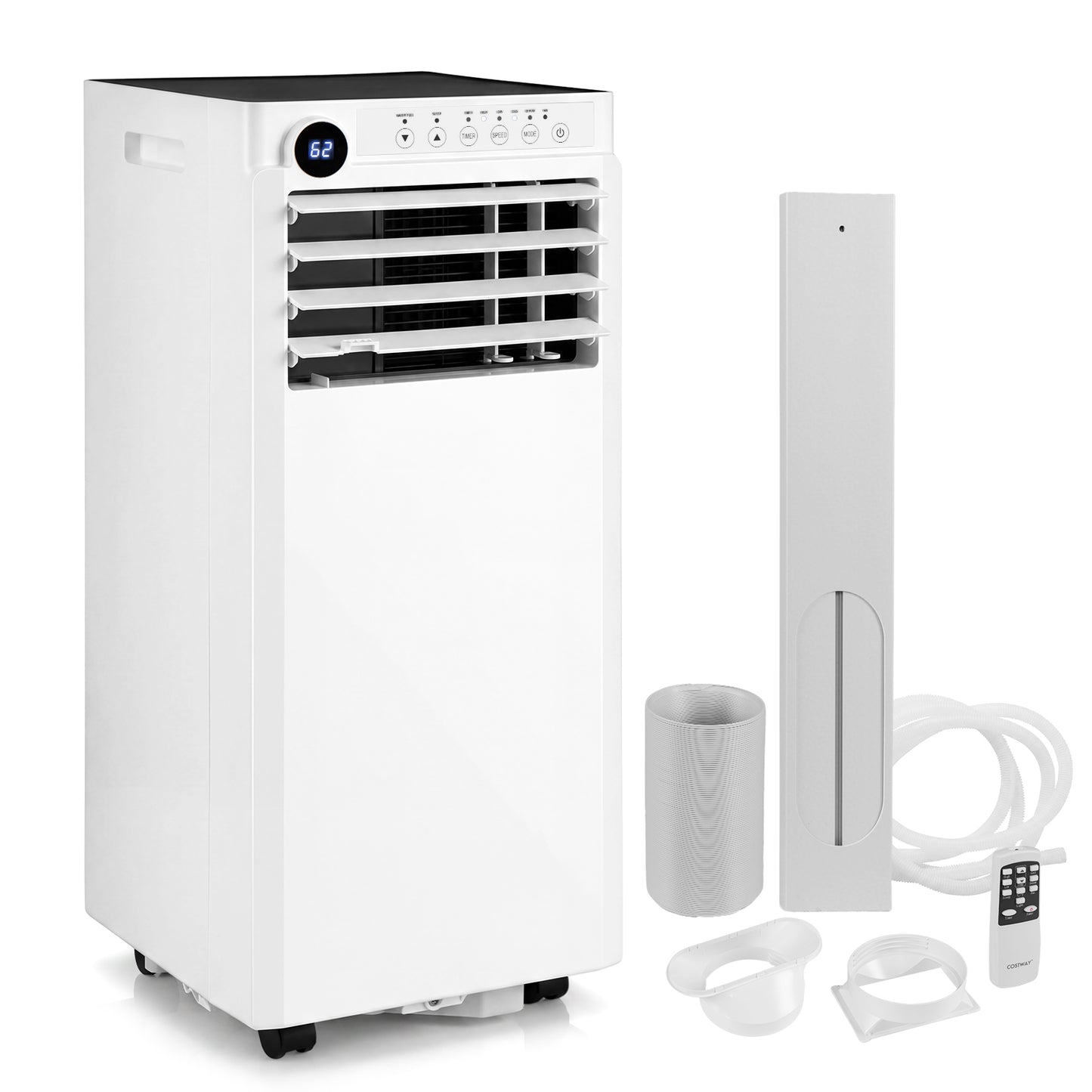 Giantex 9000 BTU Portable Air Conditioner,  Portable AC Unit w/24H Timer, Cools Rooms Up to 450 Sq.Ft