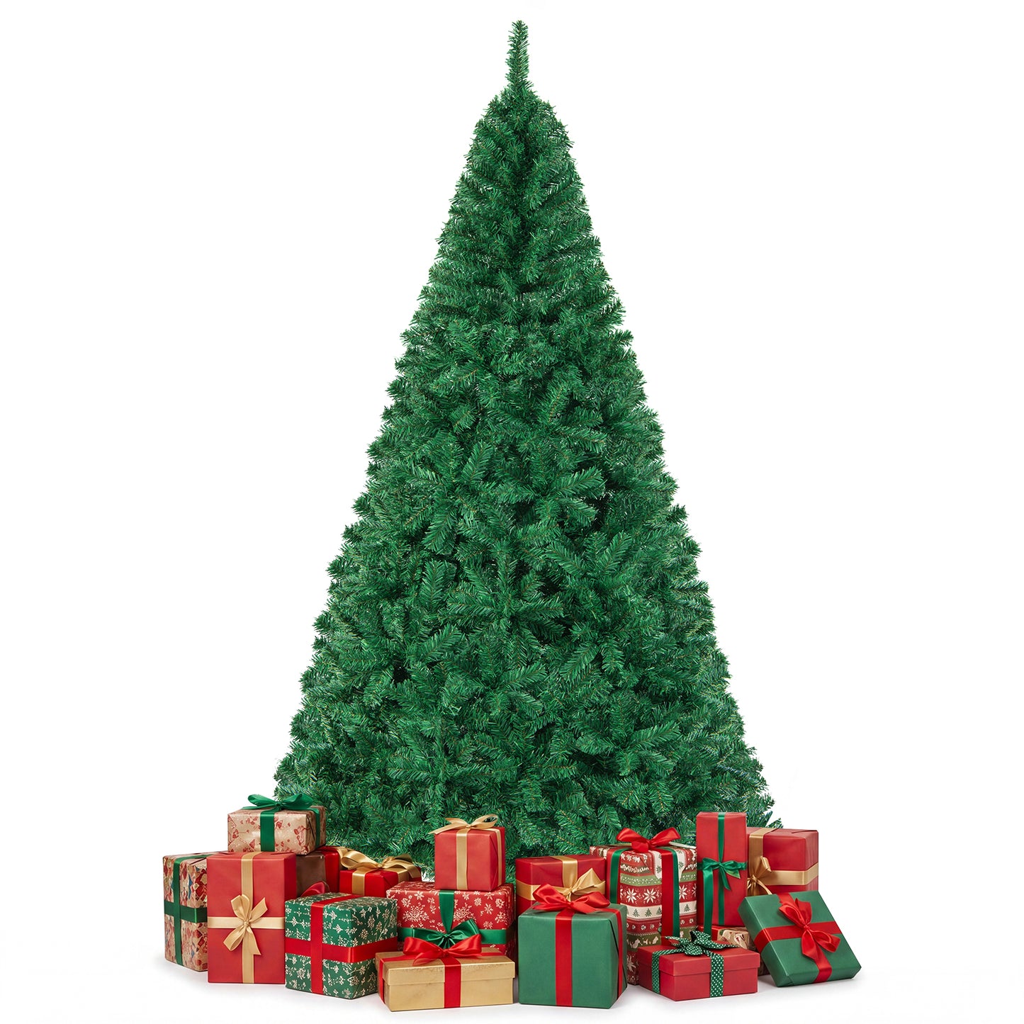 Giantex 8 FT Artificial Christmas Tree, Full Pine xmas Tree with Metal Stand, Unlit