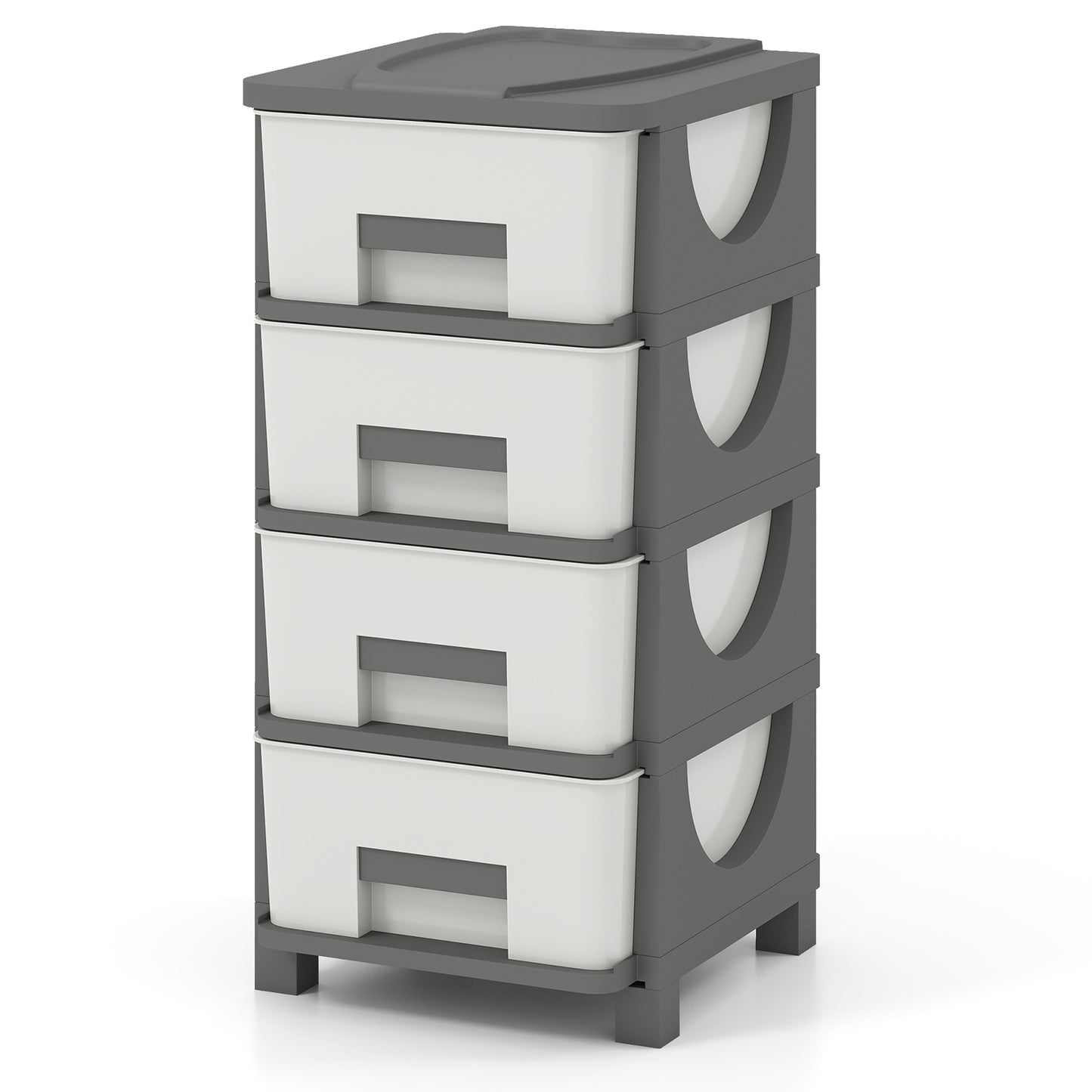 Giantex 4-Drawer Storage Cabinet, Compact Storage Organizer w/Handles, Ideal for Home