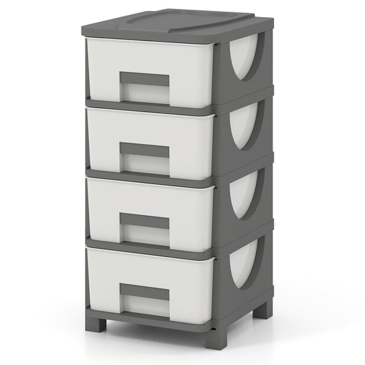 Giantex 4-Drawer Storage Cabinet, Compact Storage Organizer w/Handles, Ideal for Home