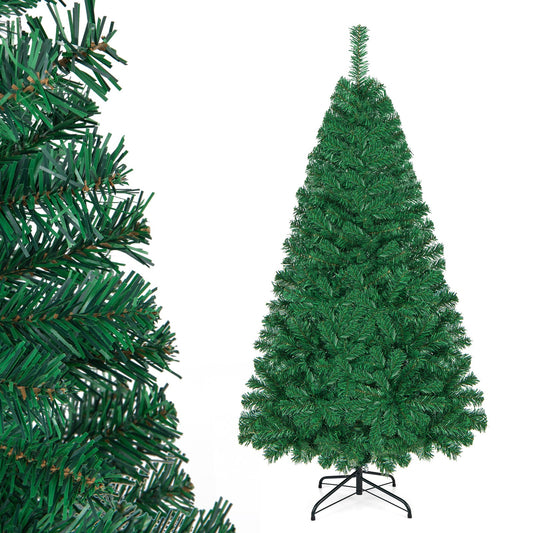 Giantex 5 FT Artificial Christmas Tree, Full Pine xmas Tree with Metal Stand, Unlit