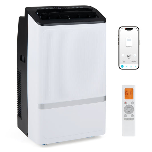 Giantex 14000 BTU Portable Air Conditioner, WiFi Enabled AC Unit w/ Fan, Sleep Modes