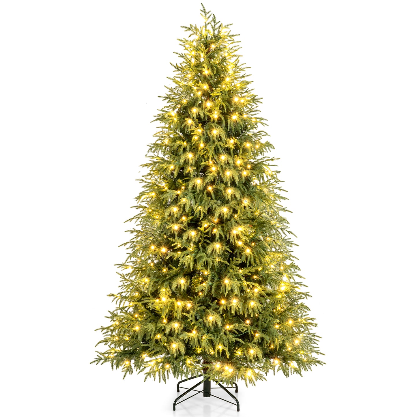 Giantex 7 FT Pre-Lit Artificial Christmas Tree with Warm White LED Lights
