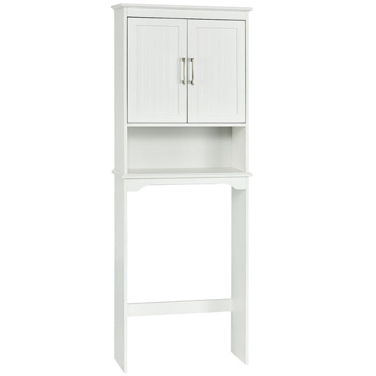 Giantex Bathroom Storage Rack Over The Toilet, Toilet Organizer with a Open Space, Space Saver Cabinet, Sturdy and Durable Bathroom Shelf, White