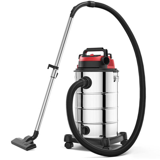 Giantex Wet/Dry Vacuum Cleaner, 9-Gallon 6 Peak HP Vacuum w/Blower, Stainless Tank, Portable Shop Vacuum Cleaner for Home, Car, Garage, Workshop