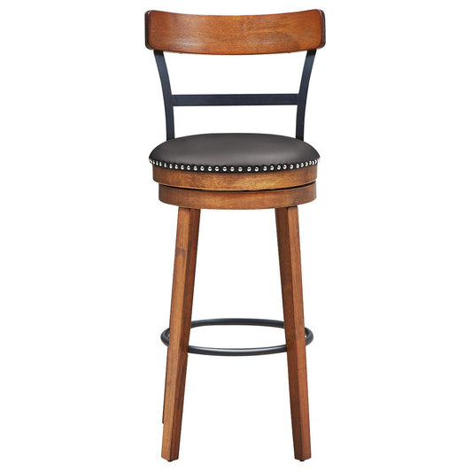 Giantex 30.5" Bar Stools, 360-Degree Swivel Stools wi Leather Padded Seat, Counter Height Stools for Pub, Restaurant, Kitchen (1)