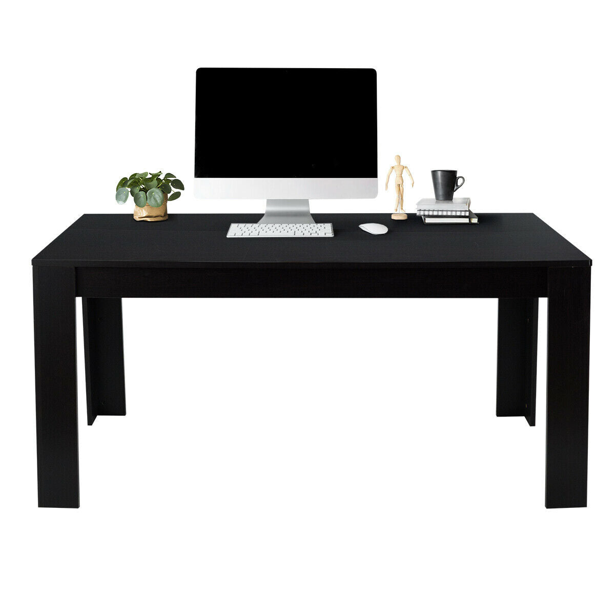 Giantex Modern Dining Table, Wooden Kitchen Table w/Spacious Desktop, Sturdy Frame, Rectangular Table for Dining Room, Restaurant