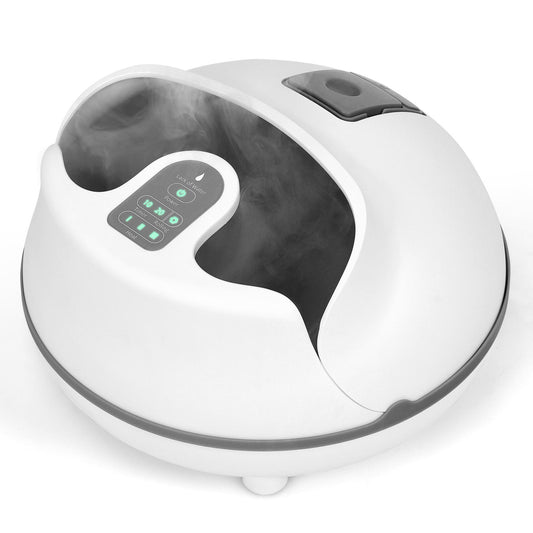 Giantex Steam Foot Spa Massaging, Sauna Shiatsu Machine w/Heat, Rollers for Pain Relief, Blood Circulation, Gray