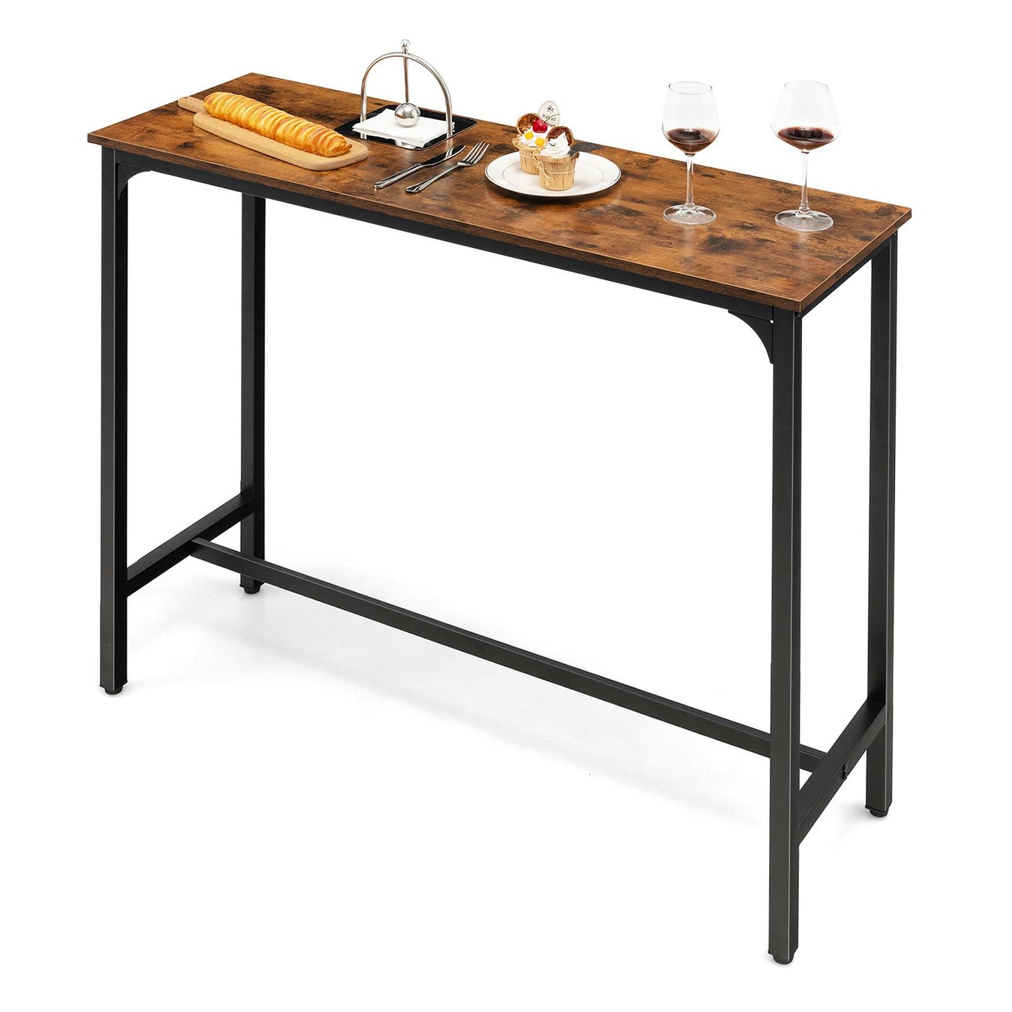 Giantex Industrial Bar Height Sofa Table, Rectangular arrow Long Console Table