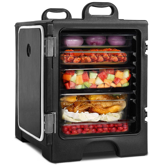 Giantex Food Pan Carrier, End-Loading Insulated for 5 Full-Size Pans, Portable Food Warmer (1)