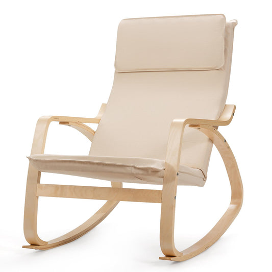 Giantex Comfortable Rocking Chair, Relax Accent Fabric Armchairs
