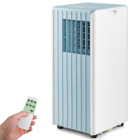 Giantex 10000 BTU Portable Air Conditioner, 3-in-1 AC Cooling Unit, Stand up Air Conditioner Cools Rooms up to 350 Sq.Ft, Blue