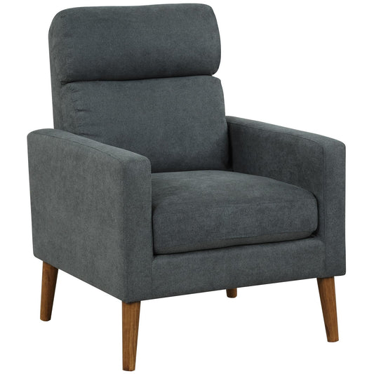 Giantex Modern Mid-Century Accent Chair, Upholstered High Back Fabric Sofa for Home Office, 1