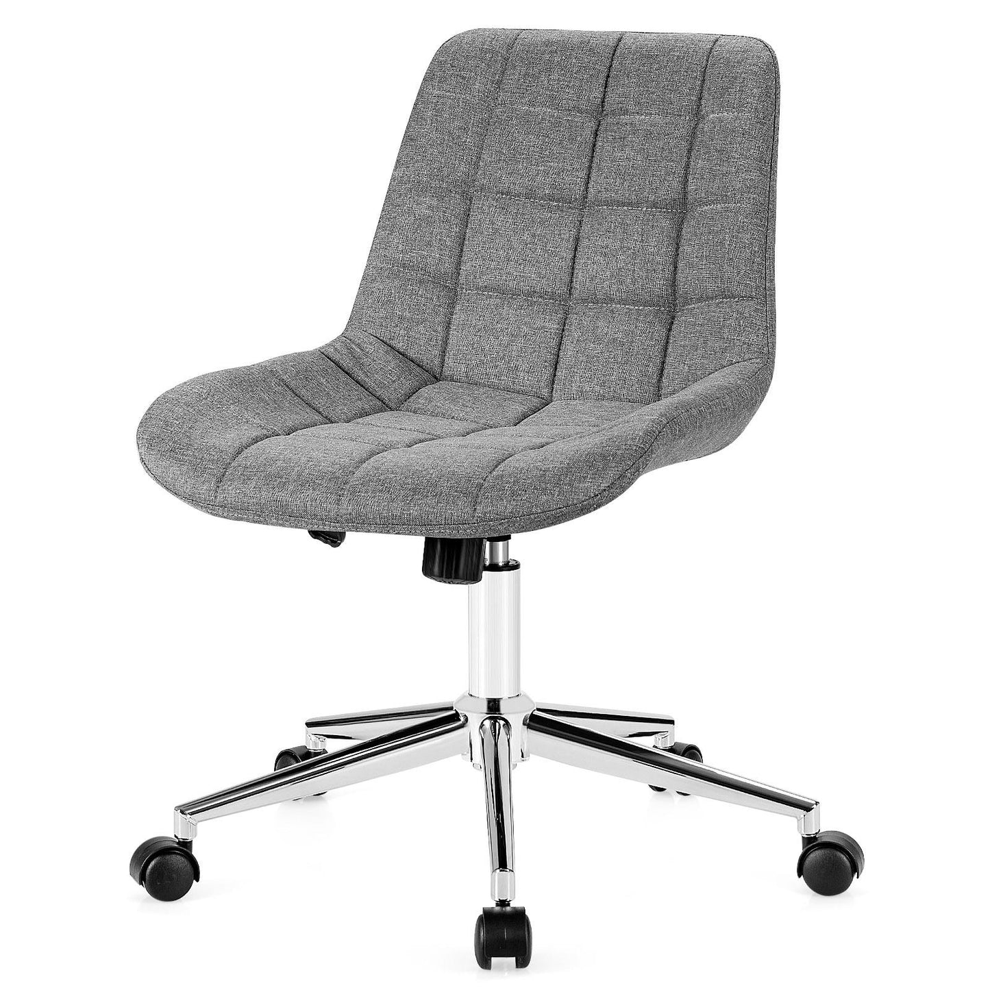 Giantex Armless Office Chair, Mid Back Ergonomic Computer Task Chair w/Wheels