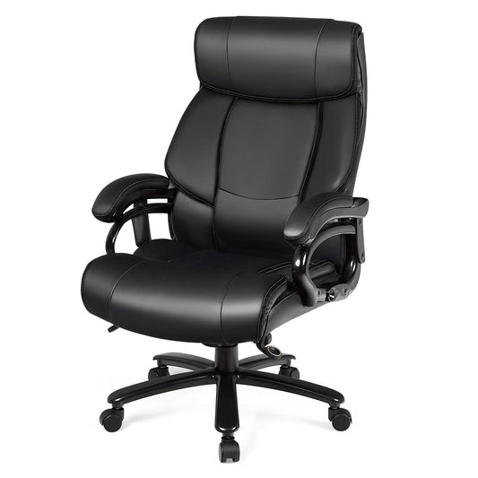Giantex Big and Tall Swivel Office Chair, Ergonomic PU Leather Computer Chairs w/Massage Points