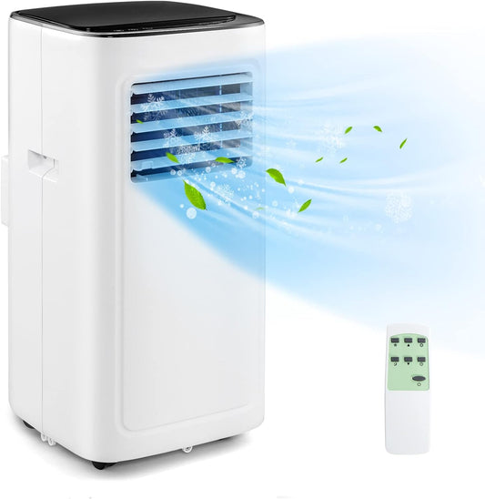Giantex Portable Air Conditioner 9000 BTU, Portable AC w/uilt-in Dehumidifier, 24H Timer, Smart Sleep Mode, Window Kit Included