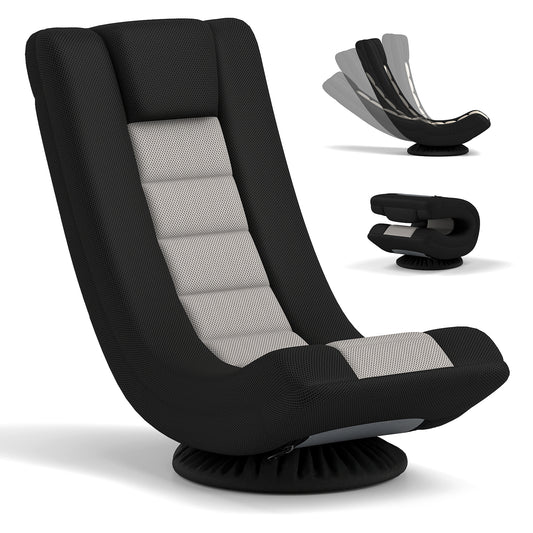 Giantex 360¡ã Swivel Gaming Chair, 4 Position Adjustable Folding Floor Sofa, Lazy Sofa Lounge, Multipurpose Indoor Floor Chair