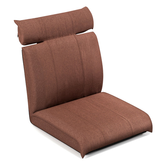 Giantex Folding Floor Convertible Lazy Sofa, Cushioned Gaming Chair w/4-Poistion Adjustable Backrest for Reading, Working, Meditating