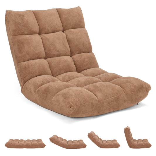 Giantex Adjustable Floor Gaming Sofa Chair, Padded Sleeper Bed, Adults Couch Recliner, Armless Meditation Chair
