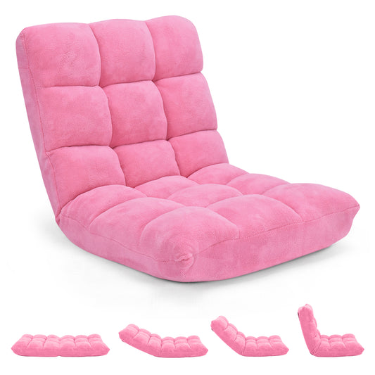 Giantex Adjustable Floor Gaming Sofa Chair, Padded Sleeper Bed, Adults Couch Recliner, Armless Meditation Chair w/Back Support