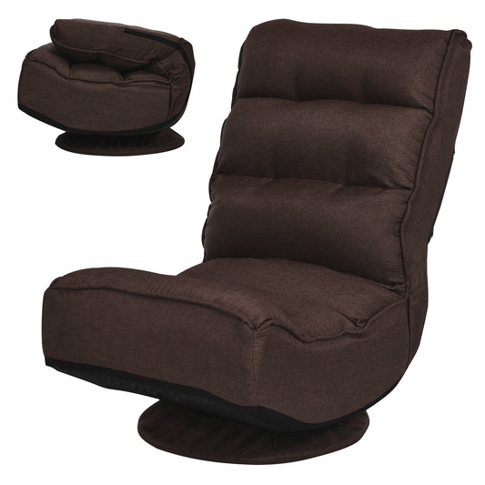 Giantex Floor Chair, Foldable Floor Chair, Floor Seat Cushion, Lazy Sofa for Meditation, Yoga, Ideal for Home & Office, Brown