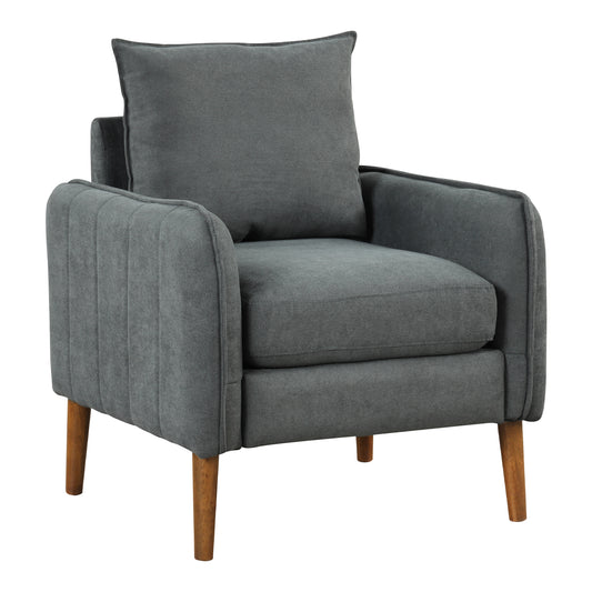 Giantex Modern Mid-Century Accent Fabric Upholstered Chair, Comfy Living Single Sofa for Reading